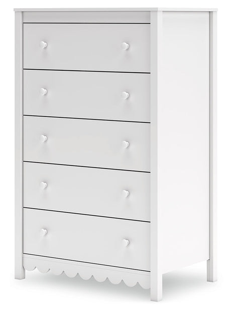 Hallityn White Chest of Drawers - Ornate Home
