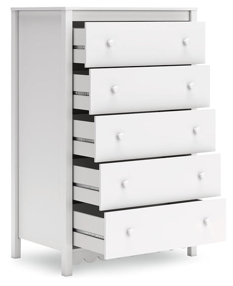 Hallityn White Chest of Drawers - Ornate Home