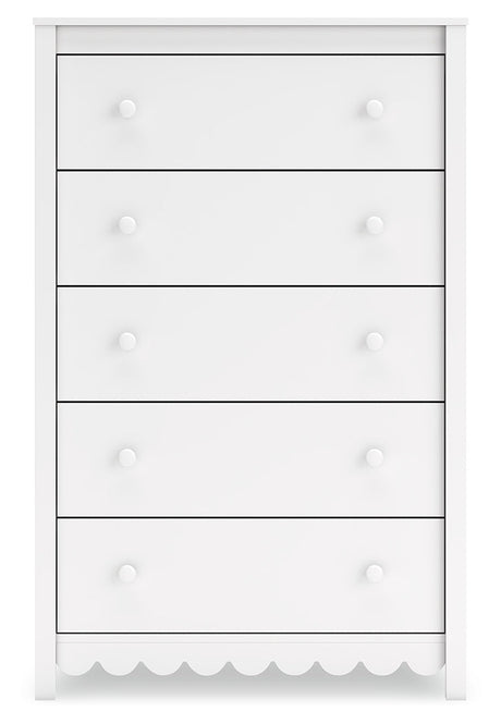 Hallityn White Chest of Drawers - Ornate Home