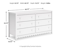 Hallityn White Dresser - Ornate Home
