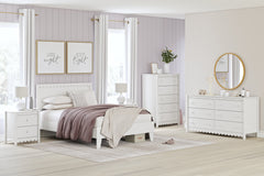 Hallityn White Full Panel Platform Youth Bed - Ornate Home
