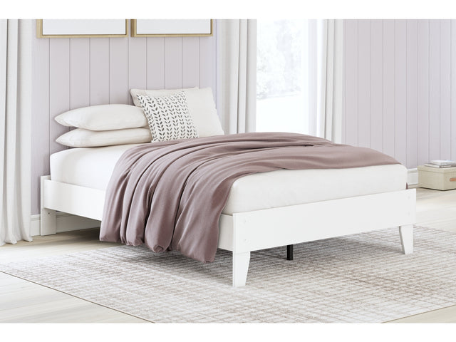 Hallityn White Full Platform Bed (Online Special Price) - Ornate Home