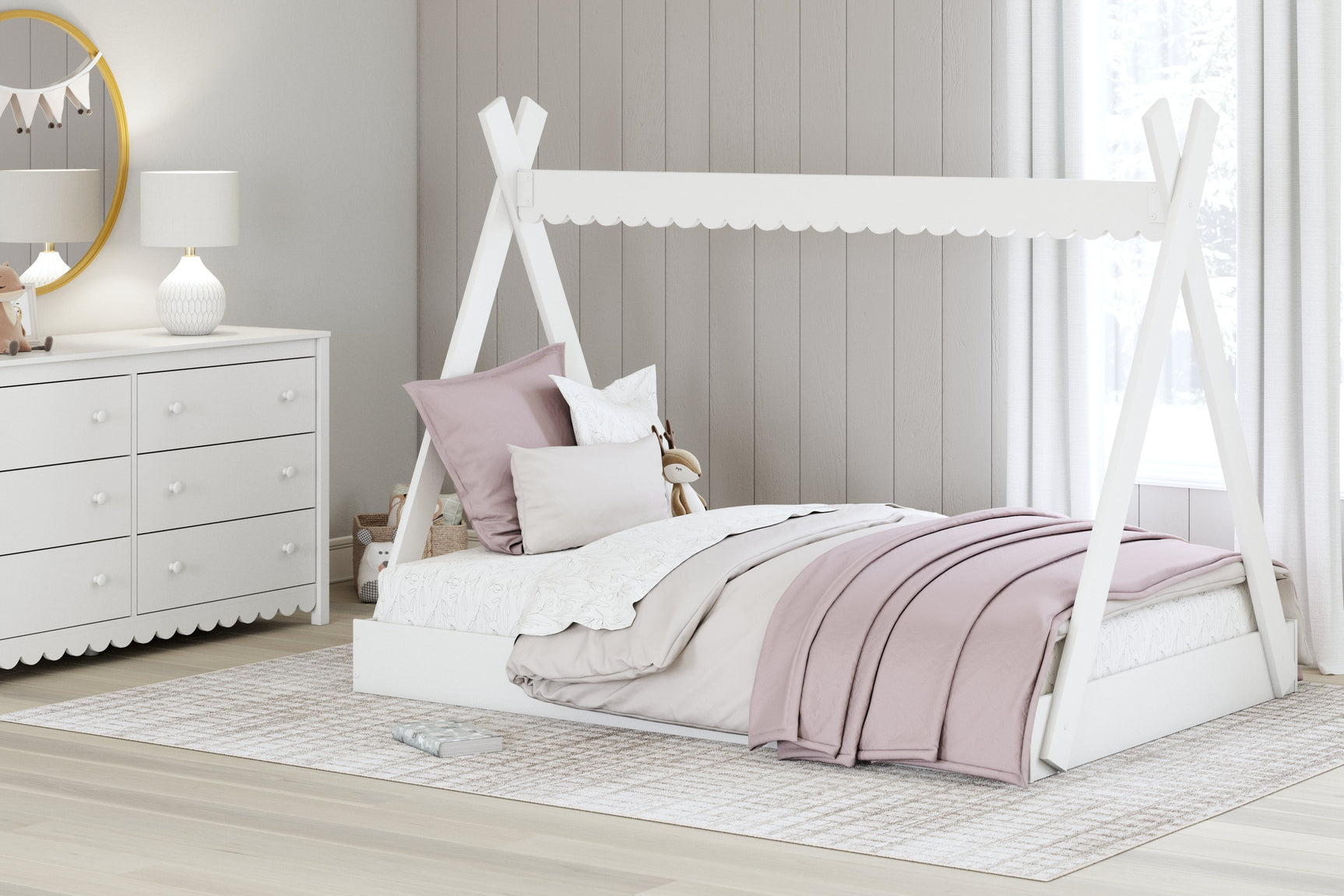 Hallityn White Full Tent Bed (Online Special Price) - Ornate Home