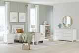 Hallityn White Twin Panel Platform Bed (Online Special Price) - Ornate Home