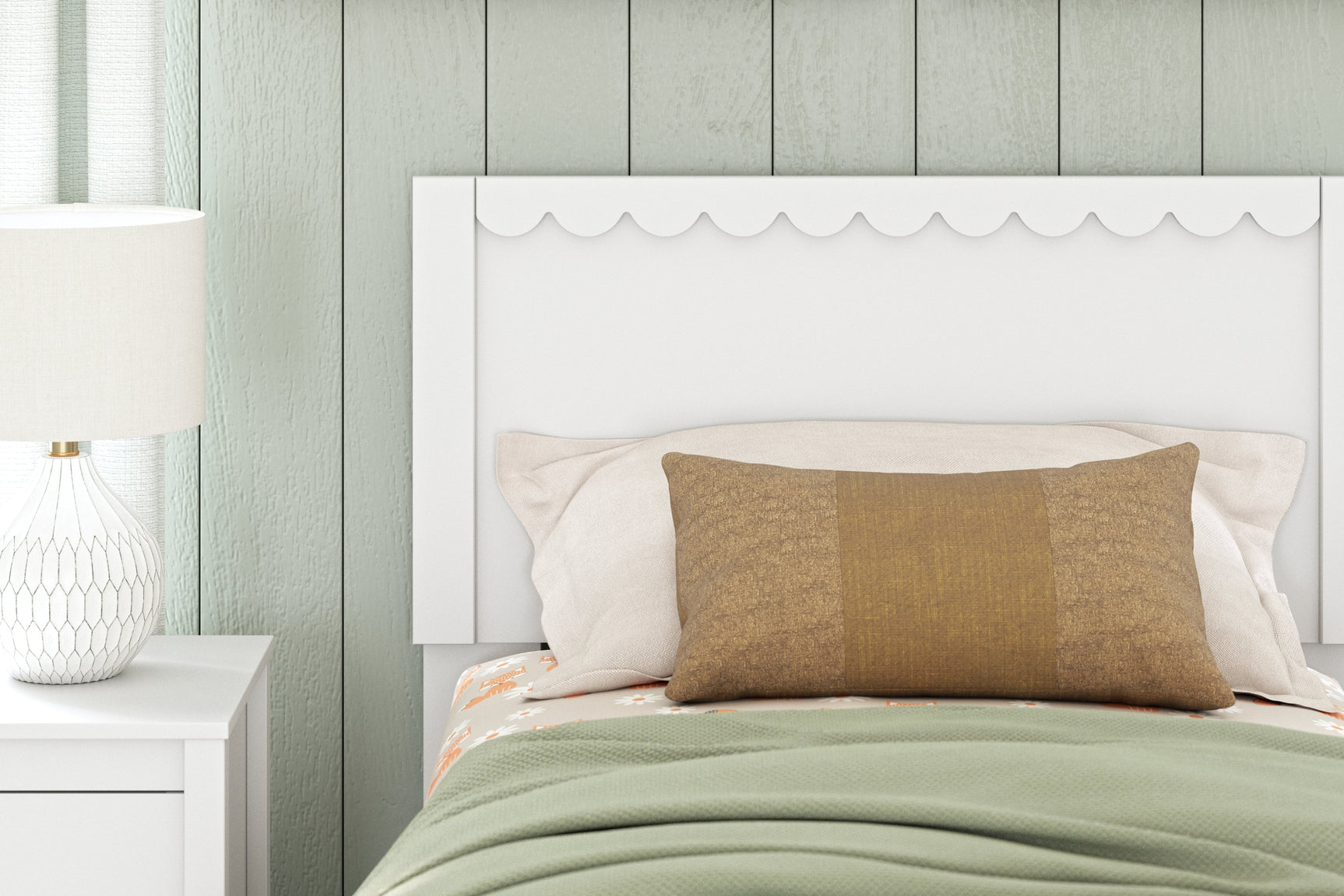 Hallityn White Twin Panel Platform Bed (Online Special Price) - Ornate Home