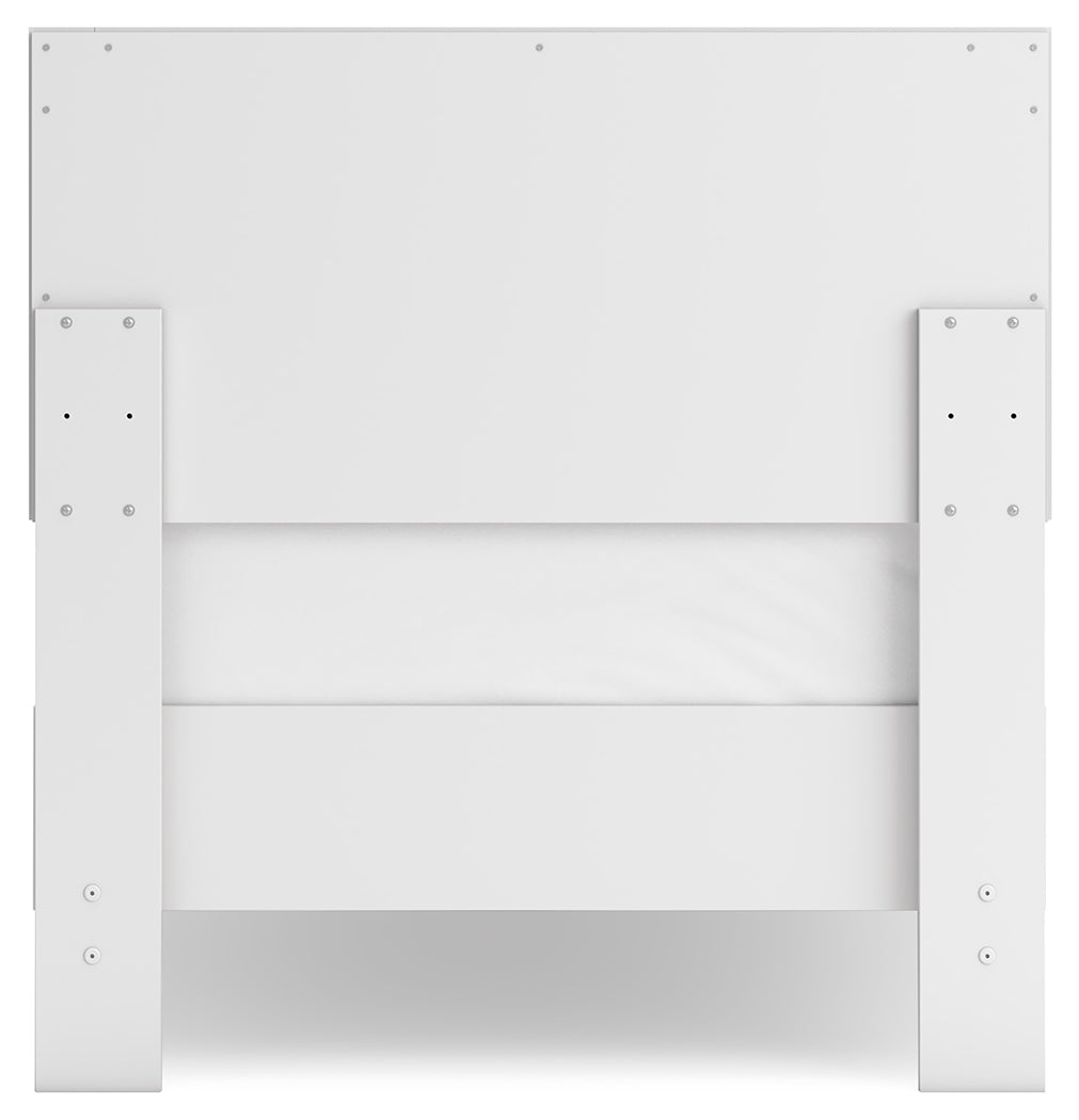 Hallityn White Twin Panel Platform Bed (Online Special Price) - Ornate Home