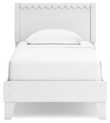 Hallityn White Twin Panel Platform Bed (Online Special Price) - Ornate Home