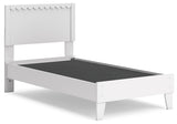 Hallityn White Twin Panel Platform Bed (Online Special Price) - Ornate Home