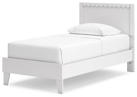 Hallityn White Twin Panel Platform Youth Bed - Ornate Home
