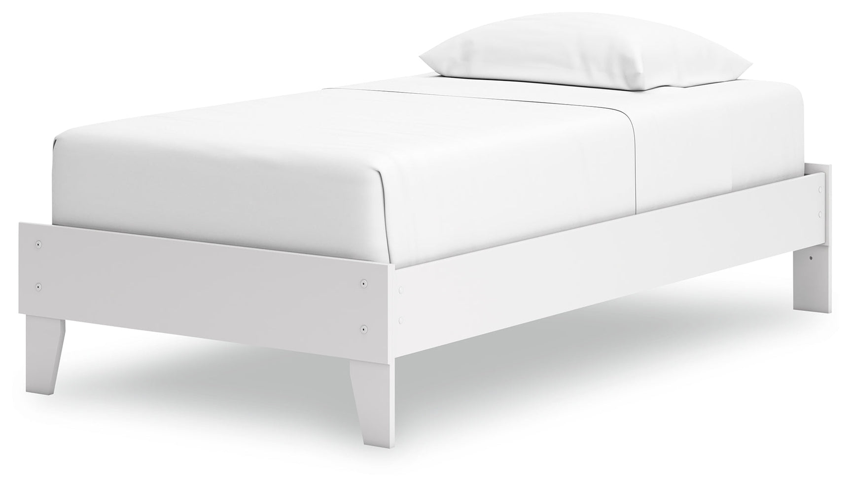 Hallityn White Twin Platform Bed (Online Special Price) - Ornate Home