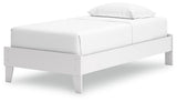 Hallityn White Twin Platform Bed - Ornate Home