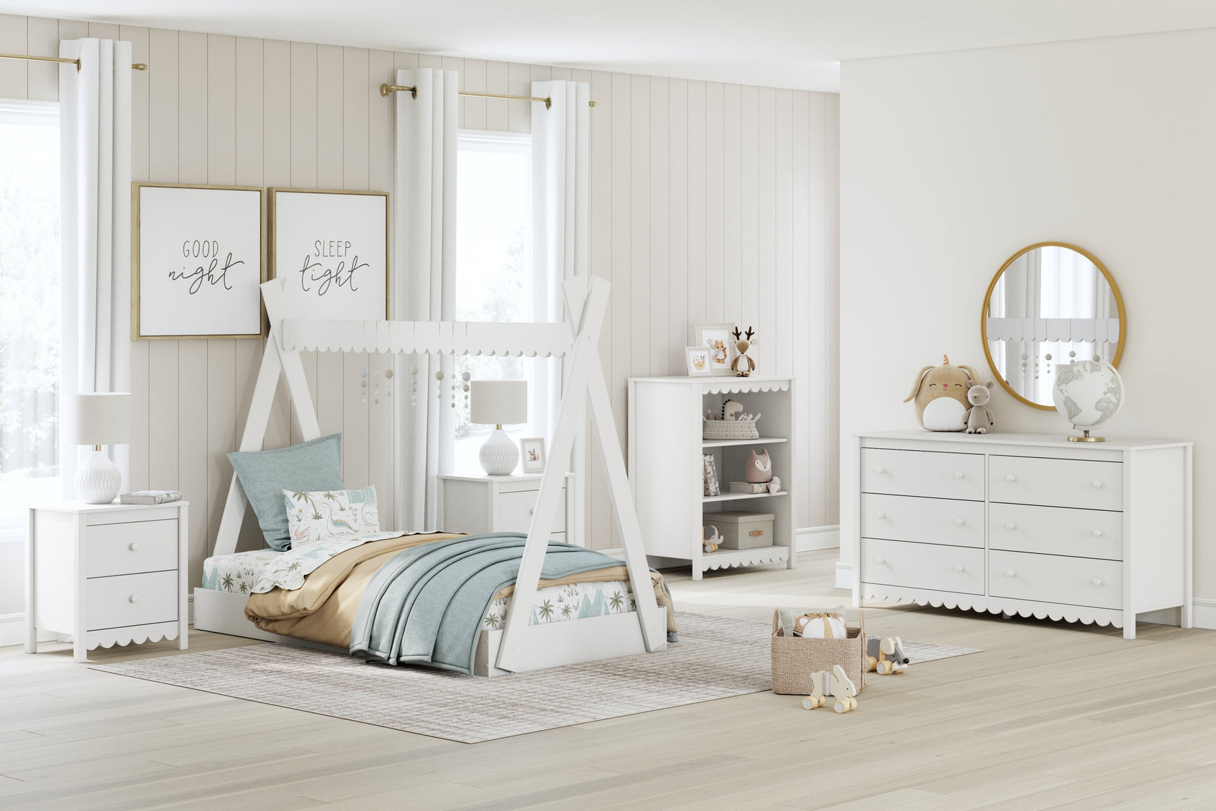 Hallityn White Twin Tent Bed (Online Special Price) - Ornate Home