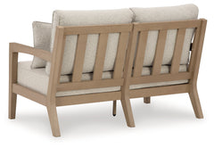 Hallow Creek Driftwood Outdoor Loveseat with Cushion - Ornate Home
