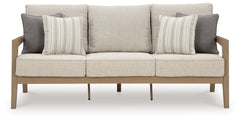 Hallow Creek Driftwood Outdoor Sofa with Cushion - Ornate Home