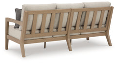 Hallow Creek Driftwood Outdoor Sofa with Cushion - Ornate Home