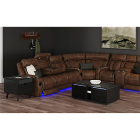 Halo Black 2-Piece Smart Occasional Table Set with Smart Coffee Table & Square Smart End Table - Ornate Home