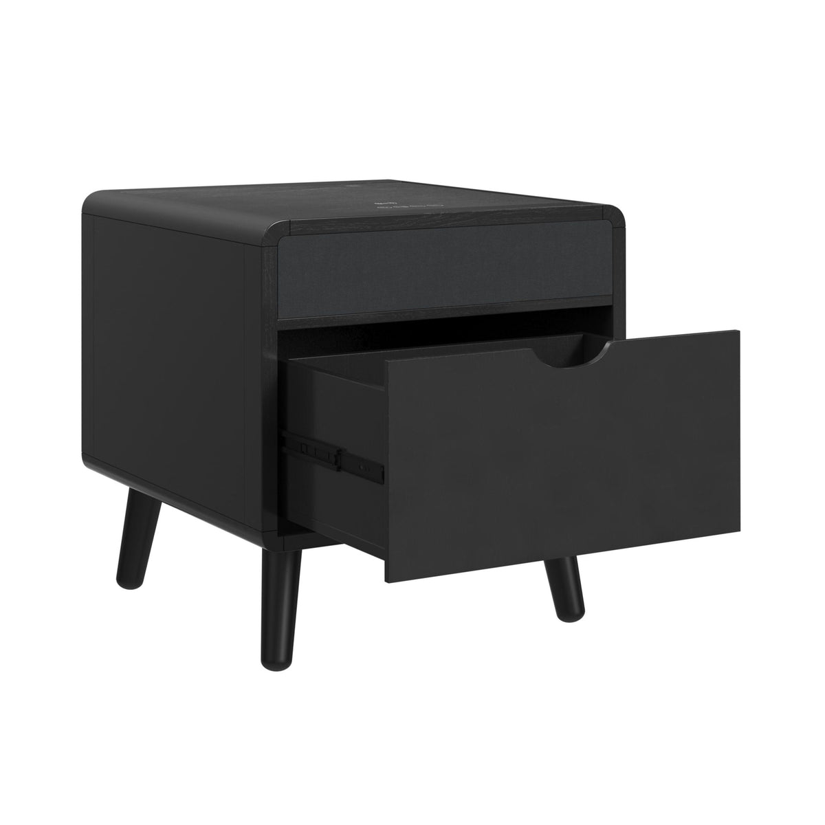 Halo Black 2-Piece Smart Occasional Table Set with Smart Coffee Table & Square Smart End Table - Ornate Home