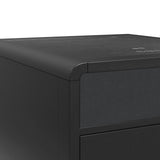 Halo Black 2-Piece Smart Occasional Table Set with Smart Coffee Table & Square Smart End Table - Ornate Home