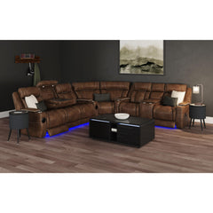 Halo Black 3-Piece Smart Occasional Table Set with Smart Coffee Table & Two Round Smart End Table - Ornate Home