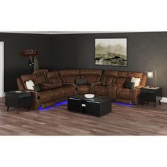 Halo Black 3-Piece Smart Occasional Table Set with Smart Coffee Table & Two Square Smart End Table - Ornate Home