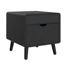 Halo Black 3-Piece Smart Occasional Table Set with Smart Coffee Table & Two Square Smart End Table - Ornate Home