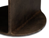 Halo Brown Metal Round Side Table - Ornate Home