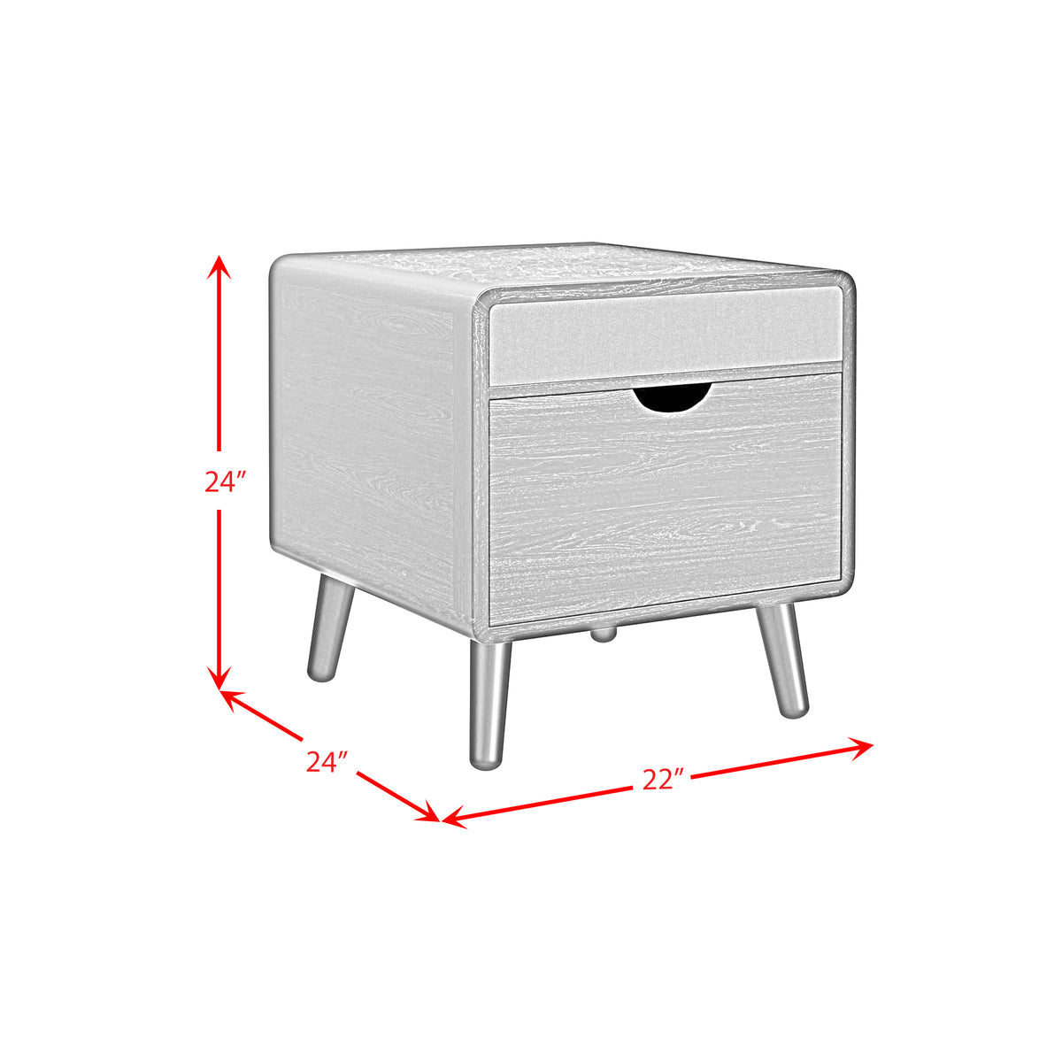 Halo Black Square Smart End Table