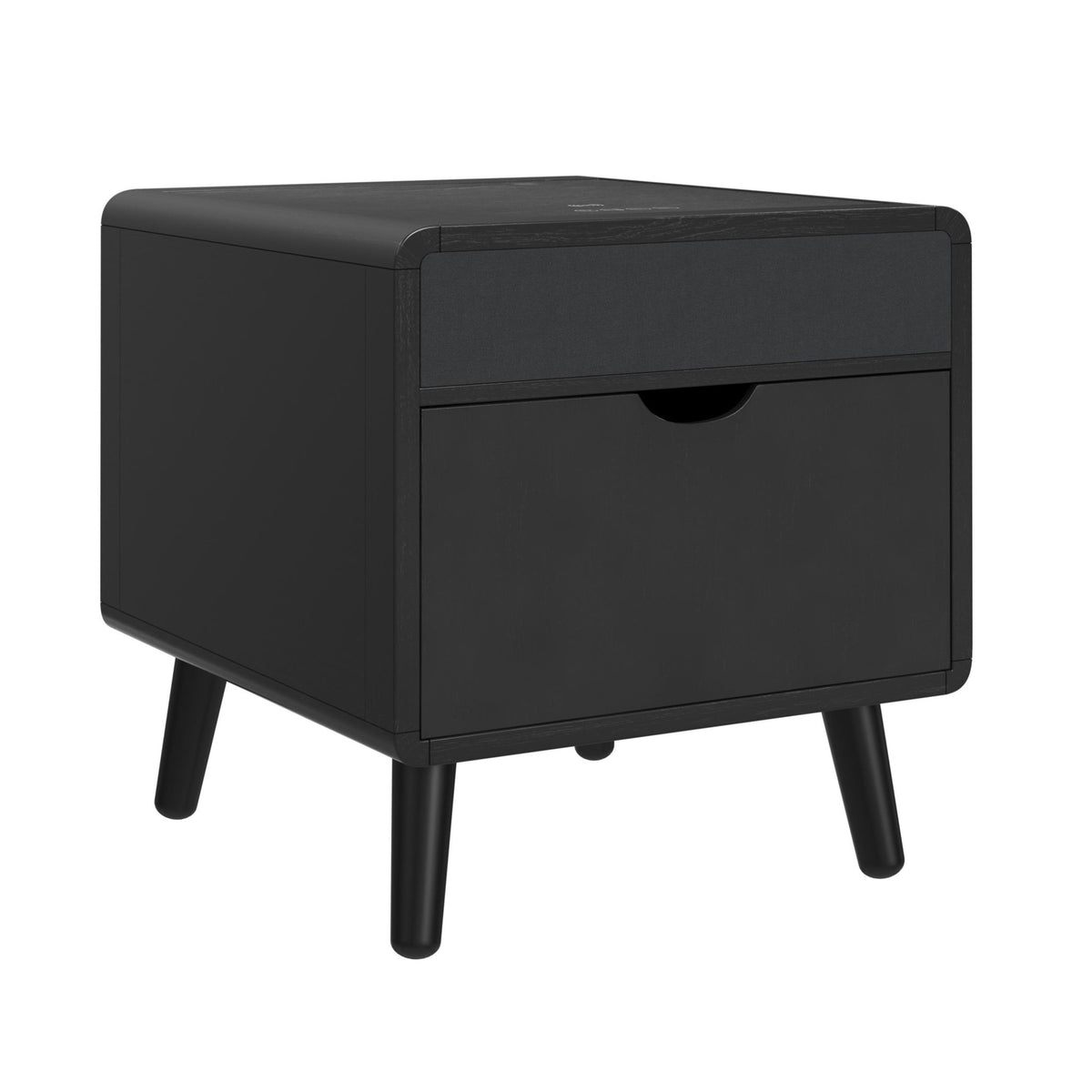 Halo Black Square Smart End Table