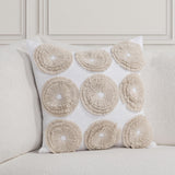 Halston Ivory 22x22 Throw Pillow (Set of 2) - Ornate Home