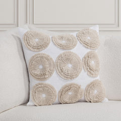 Halston Ivory 22x22 Throw Pillow (Set of 2) - Ornate Home