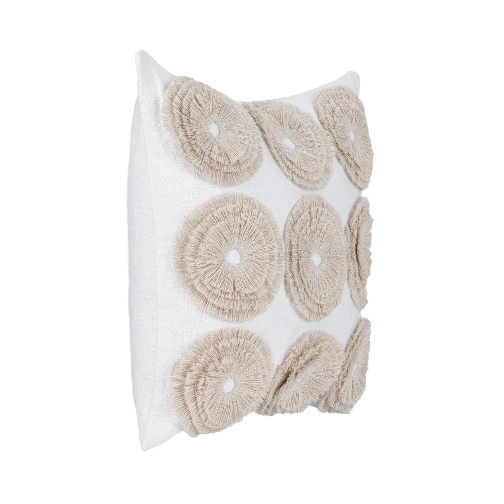 Halston Ivory 22x22 Throw Pillow (Set of 2) - Ornate Home