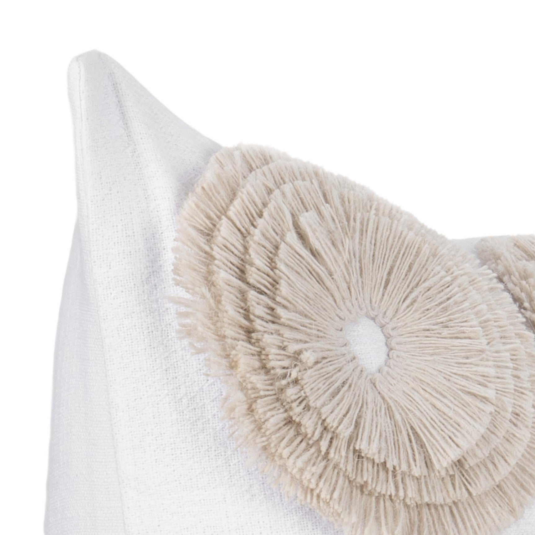 Halston Ivory 22x22 Throw Pillow (Set of 2) - Ornate Home