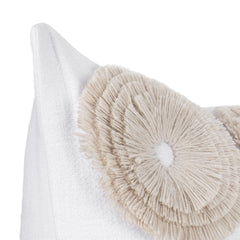 Halston Ivory 22x22 Throw Pillow (Set of 2) - Ornate Home