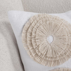 Halston Ivory 22x22 Throw Pillow (Set of 2) - Ornate Home