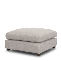 Halston Light Gray Large Ottoman Performance Fabric - Ornate Home