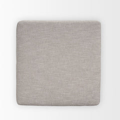 Halston Light Gray Large Ottoman Performance Fabric - Ornate Home