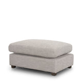 Halston Light Gray Small Ottoman Performance Fabric - Ornate Home