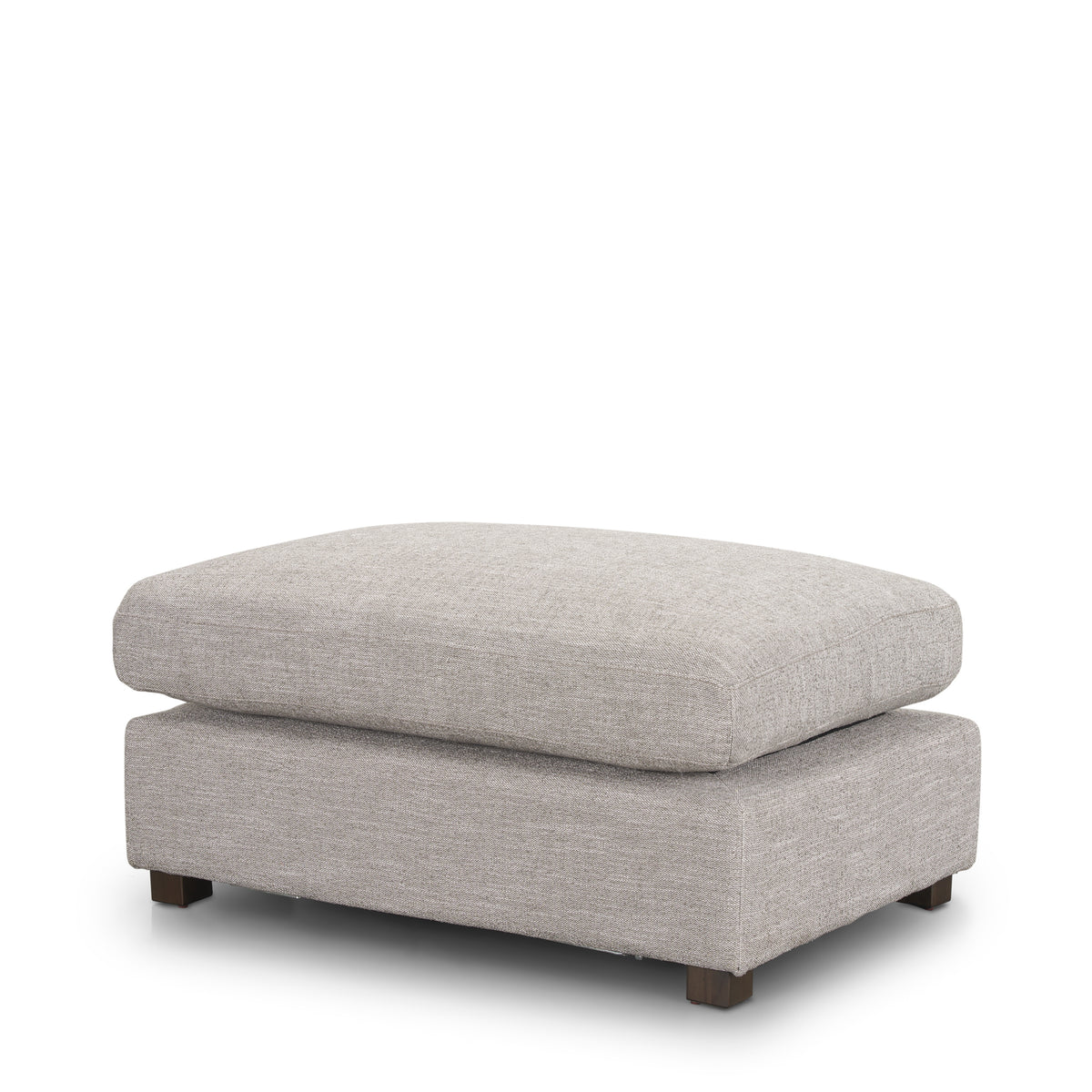 Halston Light Gray Small Ottoman Performance Fabric - Ornate Home