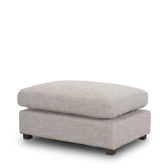 Halston Light Gray Small Ottoman Performance Fabric - Ornate Home