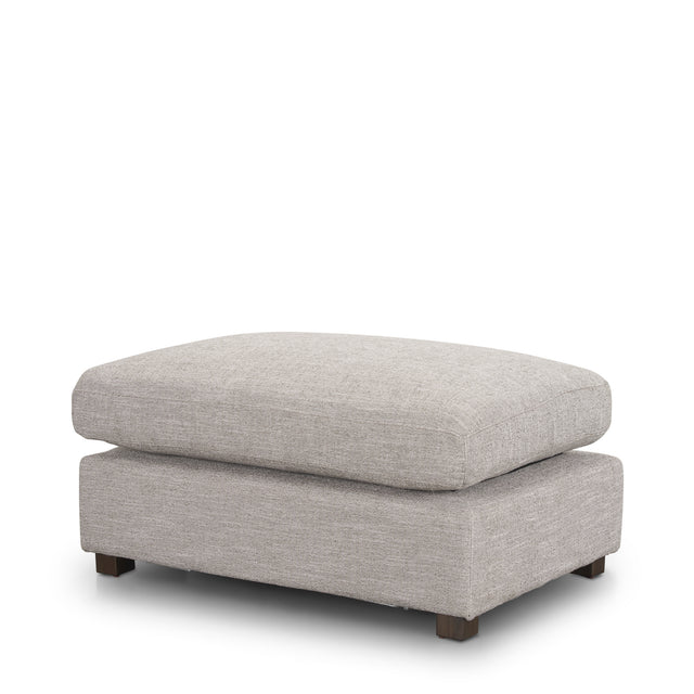 Halston Light Gray Small Ottoman Performance Fabric - Ornate Home