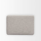 Halston Light Gray Small Ottoman Performance Fabric - Ornate Home