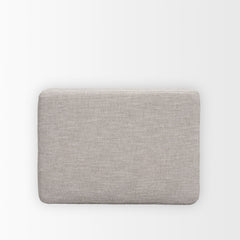 Halston Light Gray Small Ottoman Performance Fabric - Ornate Home