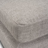 Halston Light Gray Small Ottoman Performance Fabric - Ornate Home