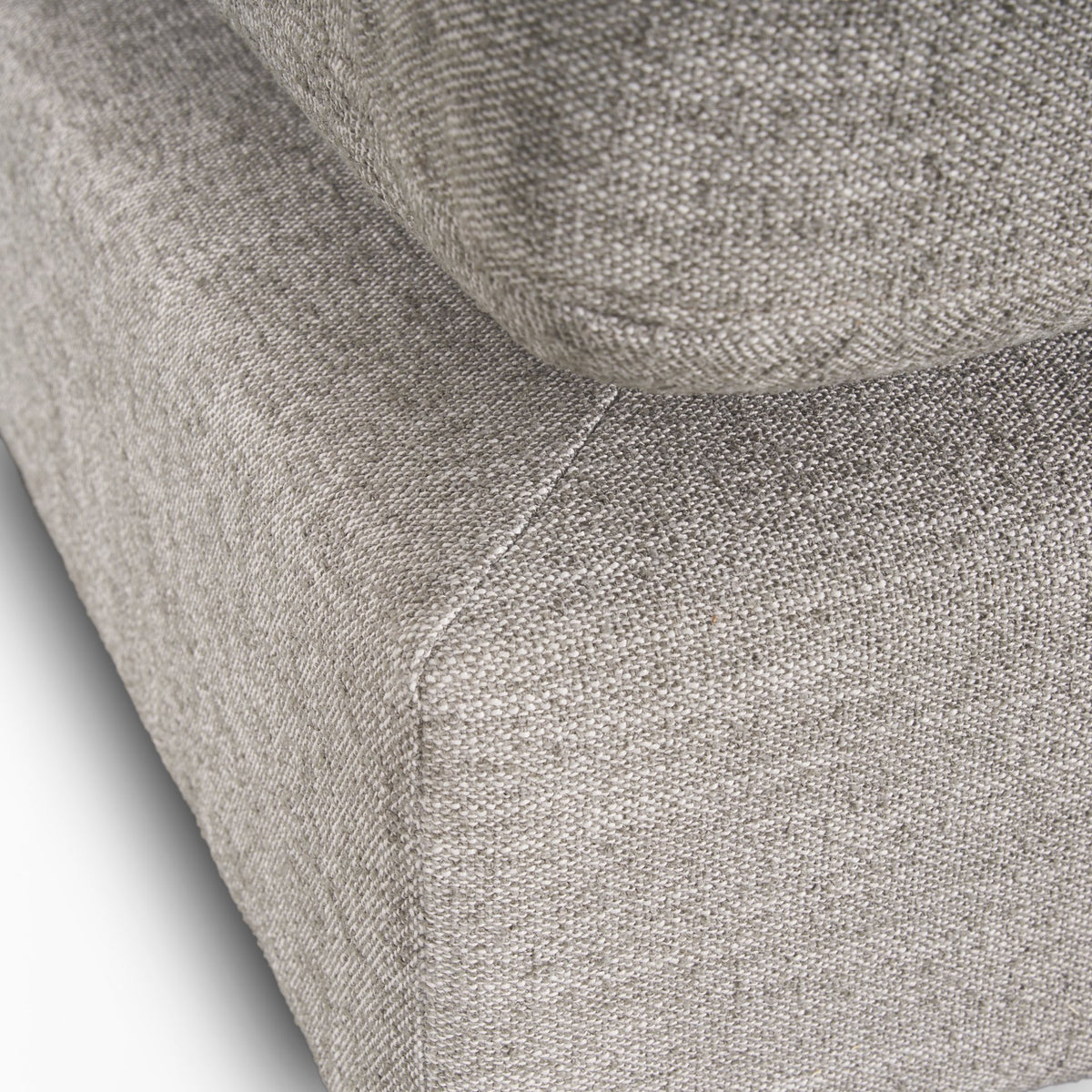 Halston Light Gray Small Ottoman Performance Fabric - Ornate Home
