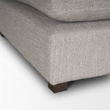 Halston Light Gray Small Ottoman Performance Fabric - Ornate Home