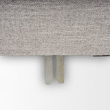 Halston Light Gray Small Ottoman Performance Fabric - Ornate Home