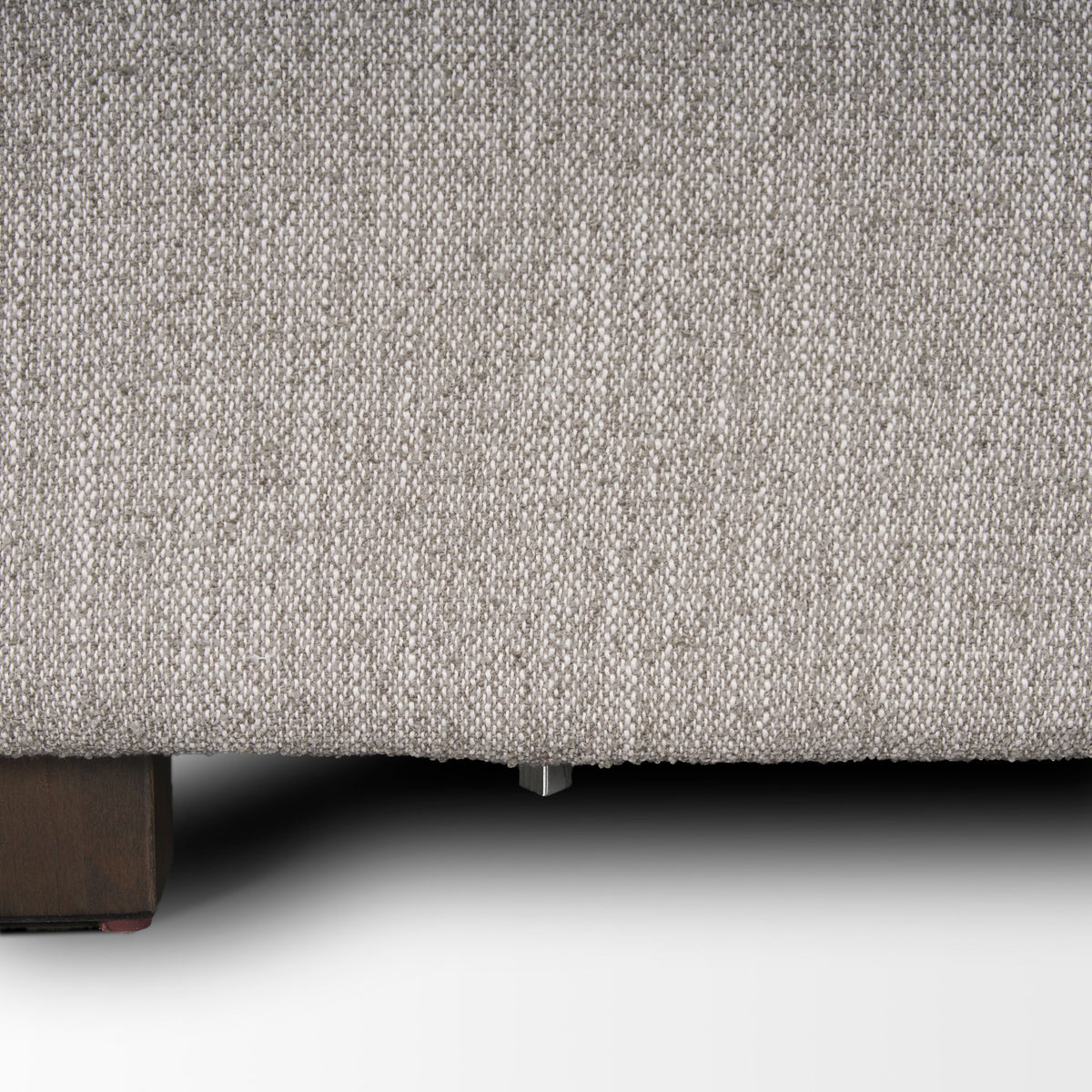 Halston Light Gray Small Ottoman Performance Fabric - Ornate Home