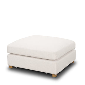 Halston Oatmeal Large Ottoman Performance Fabric - Ornate Home
