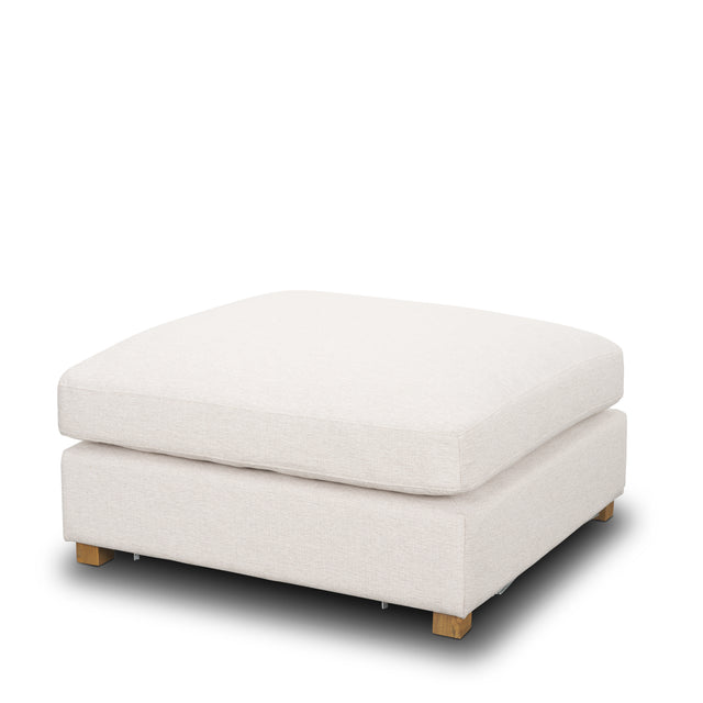Halston Oatmeal Large Ottoman Performance Fabric - Ornate Home