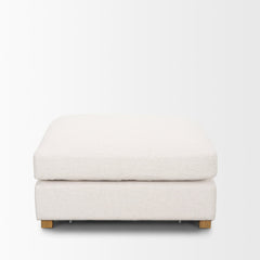 Halston Oatmeal Large Ottoman Performance Fabric - Ornate Home